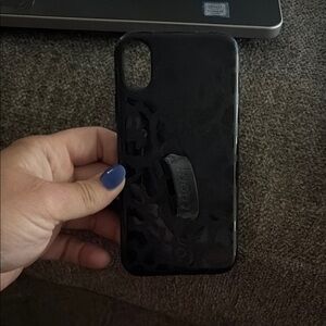 Loopy Case Black Leopard Case Sleek Glossy Finish, iPhone X/XS